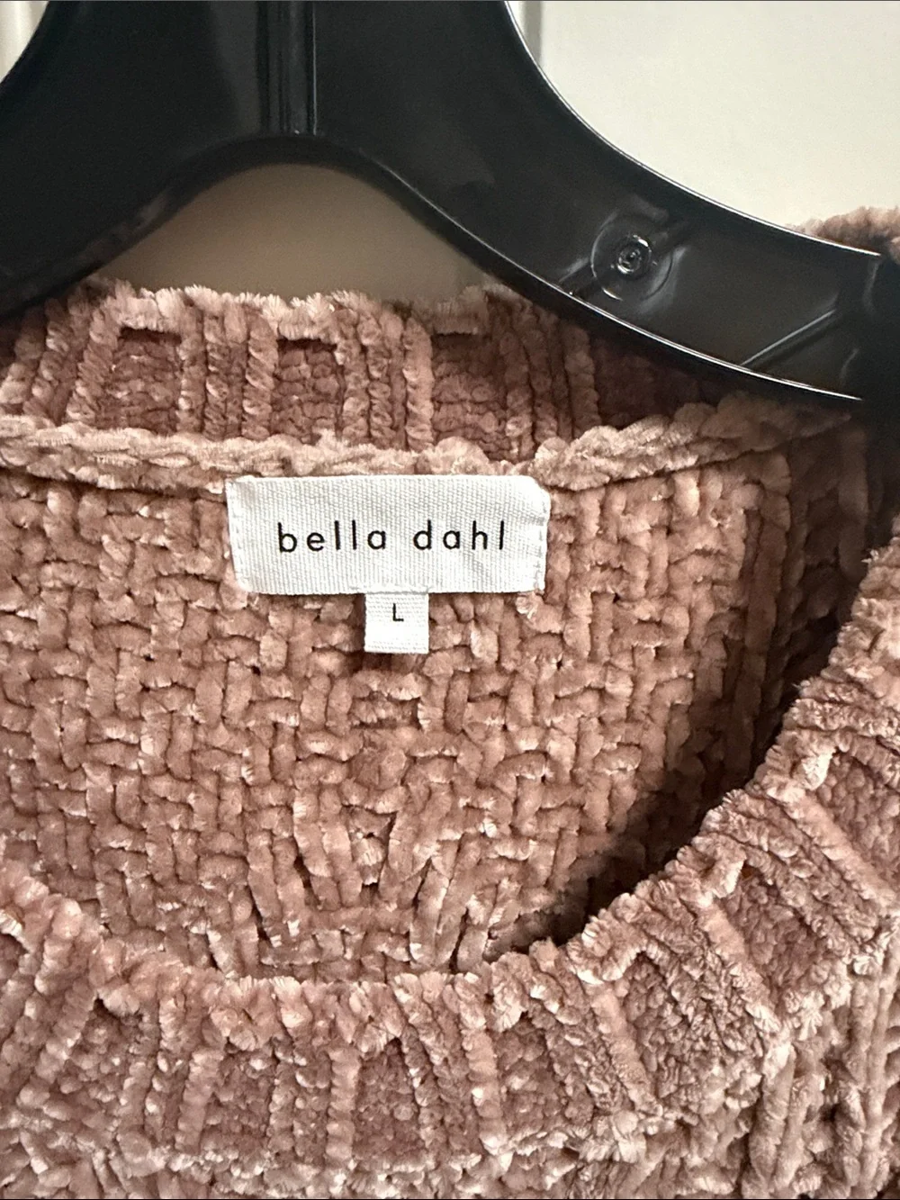Bella Dahl Mauve-to-Cream Ombre Chenille Cable Knit Sweater